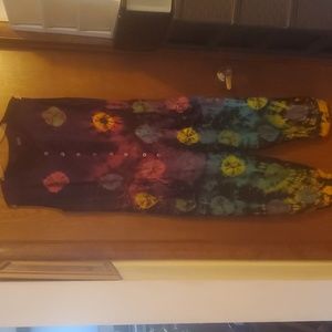 Rosey Tomato Tie Dyed Jumpsuit Romper S